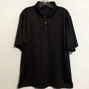PGA Tour Golf Polo Men's Size Large Short Sleeve Shirt Black